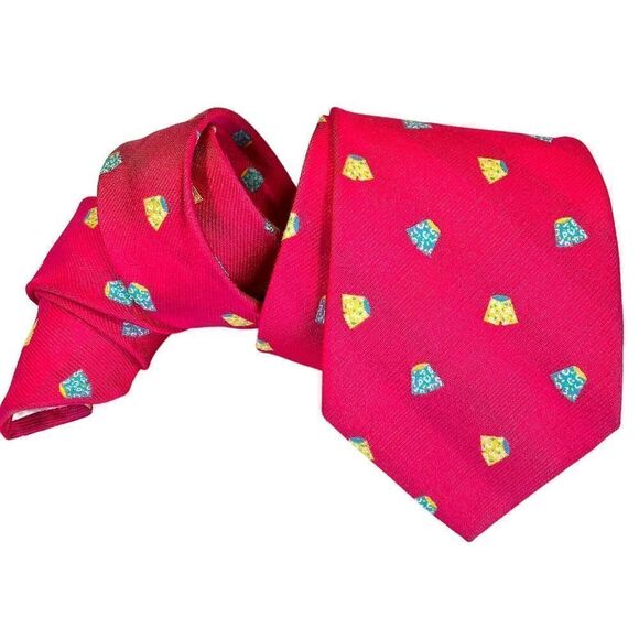 Brooks Brothers Makers And Merchants Dark Pink Men’s Silk Tie Swim Trunks Boxes - Picture 2 of 9